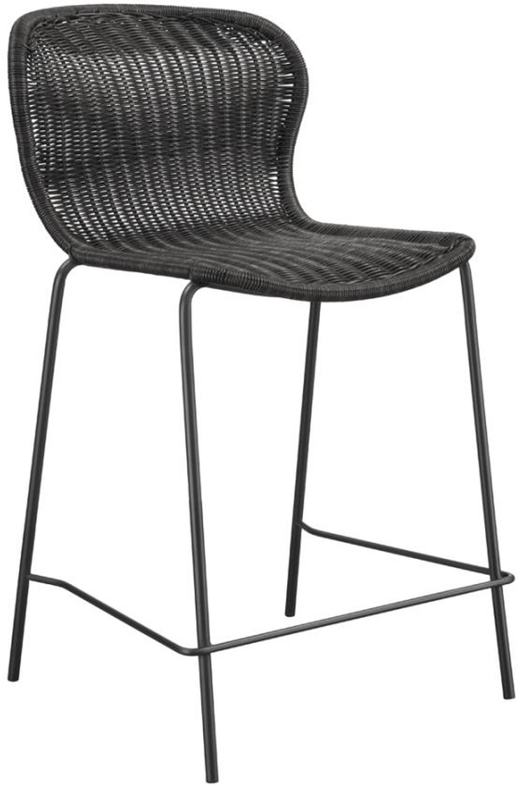 afia woven counter stool black