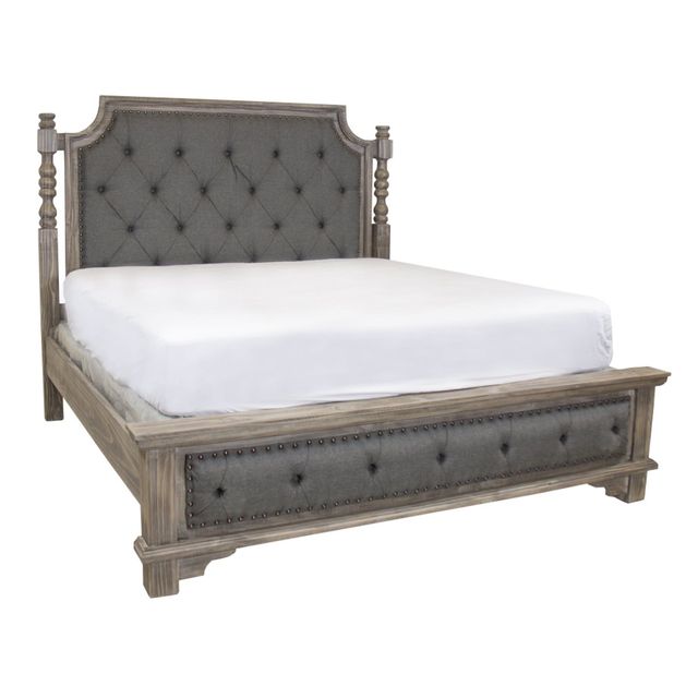 Vintage Furniture Charleston Upholstered Queen Bed, Dresser, Mirror & Nightstand-1