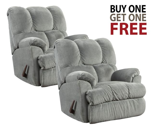 Affordable Furniture Aurora Gray Recliner - BOGO Free Recliner Set-0