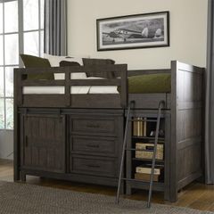 Liberty Furniture Thornwood Hills Rock Beaten Gray Twin Loft Bed-759-YBR-TLF