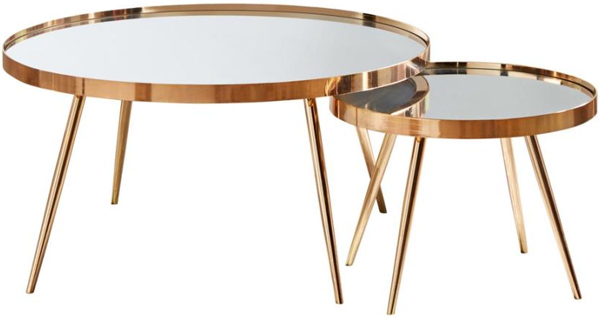 rose gold hammered coffee table