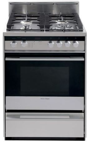 Fisher & Paykel 24" Free Standing Gas Range-Stainless Steel 0