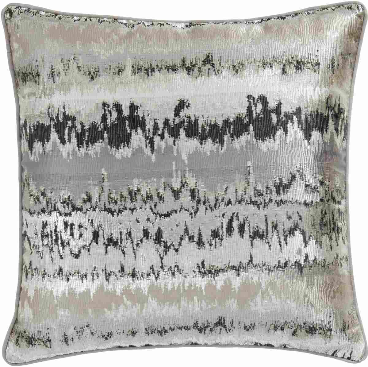 Black and 2024 silver throw pillows