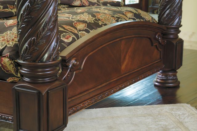 Millennium® by Ashley North Shore Dark Brown King Poster Bed with Canopy 6