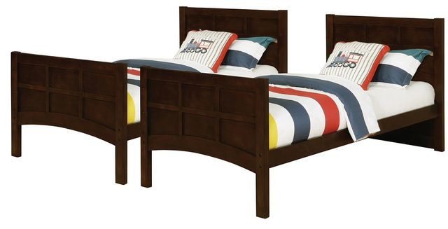 Coaster® Jasper Warm Cappuccino Twin Bunk Bed 2