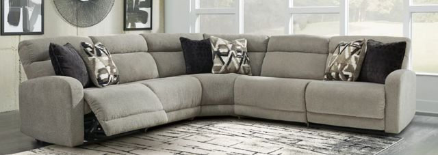 Signature Design By Ashley® Colleyville 5-Piece Stone Reclining Sectional-1