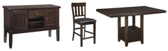 Signature Design by Ashley® Haddigan 6-Piece Dark Brown Counter Height Dining Set