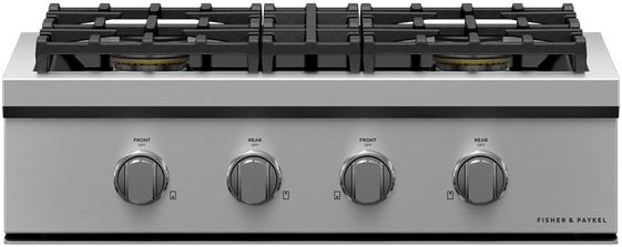 Fisher & Paykel Series 9 30" Stainless Steel Professional Natural Gas Rangetop-0