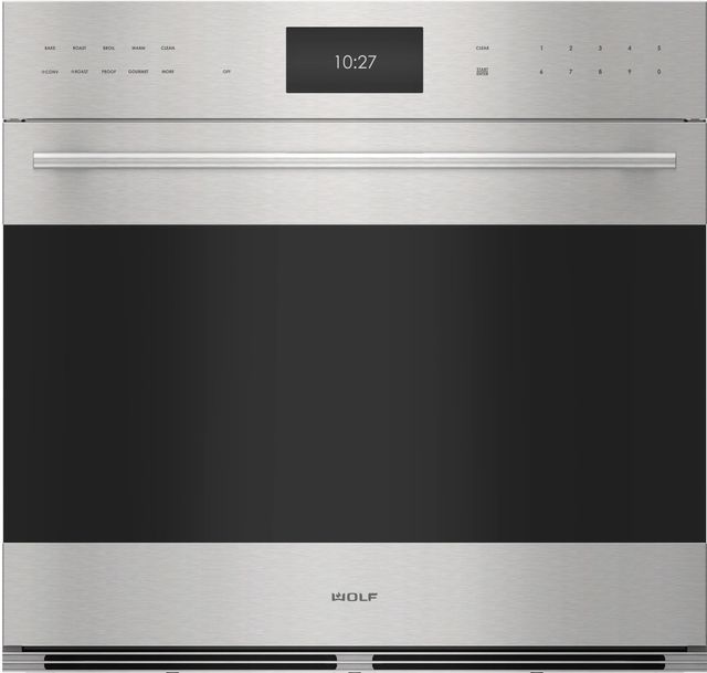 Wolf® E Series 30" Stainless Steel Transitional Built in Single Electric Wall Oven-0