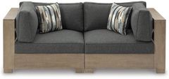 Signature Design by Ashley® Citrine Park 2-Piece Brown/Charcoal Outdoor Sectional