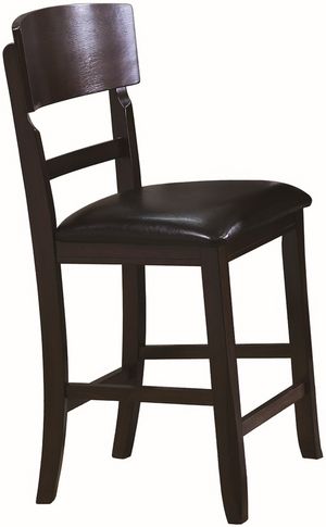 Crown Mark Connor Espresso Counter Height Dining Side Chair