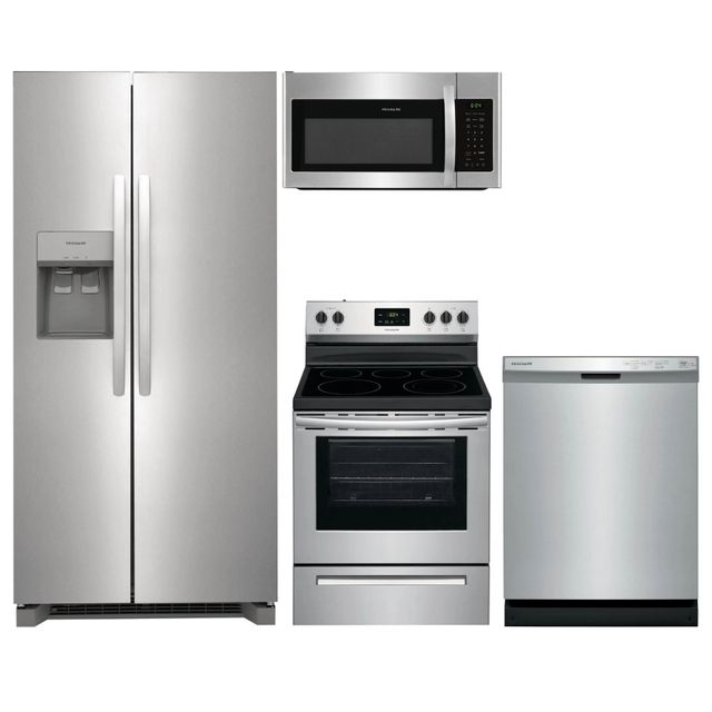 Frigidaire® 4-Piece Package with Stainless Steel Side-by-Side Refrigerator