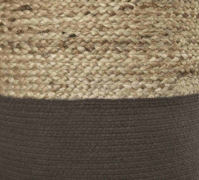 Signature Design by Ashley® Sweed Valley Natural/Charcoal Pouf 1