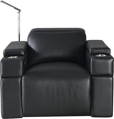 RowOne Calveri™ Home Entertainment Seating Black 2-Arm Power Recliner