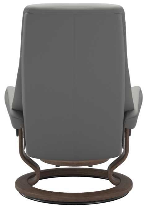 Stressless® by Ekornes® View Medium Classic Base Recliner with Ottoman 2