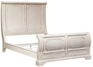Liberty Abbey Road Porcelain White Queen Sleigh Bed