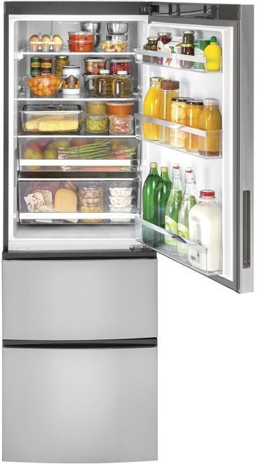 Réfrigérateur à congélateur inférieur à profondeur de comptoir de 24 po GE® de 11,9 pi³ - Acier inoxydable 3