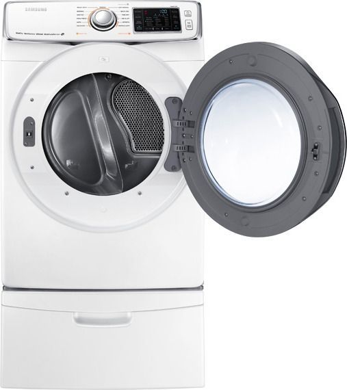 Samsung 6300 Series 7.5 Cu. Ft. White Front Load Gas Dryer 2