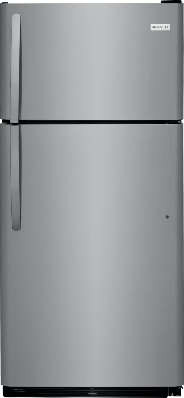 Frigidaire® 18 Cu. Ft. Stainless Steel Top Freezer Refrigerator 0
