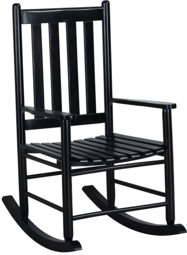 Coaster® Black Slat Back Wooden Rocking Chair