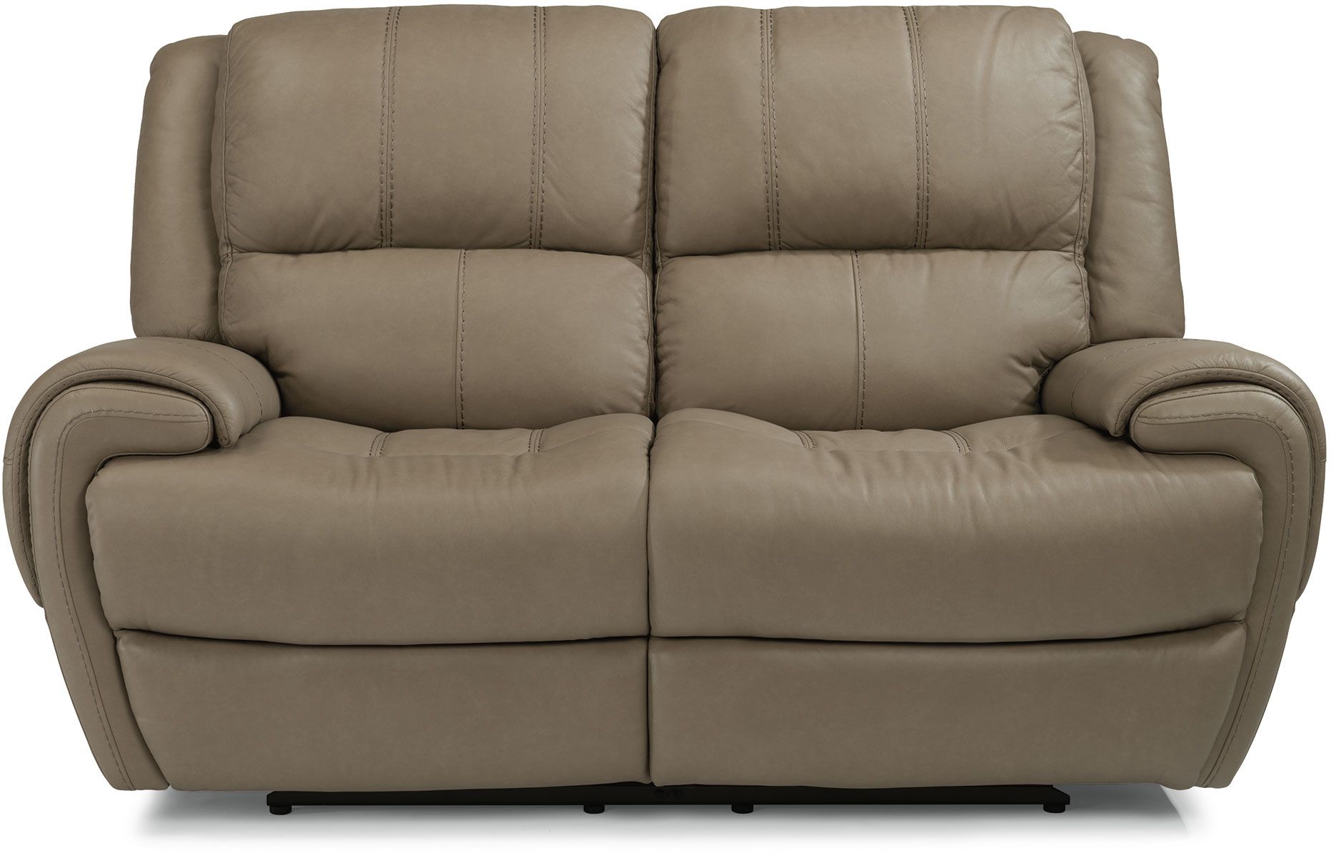 flexsteel nance leather sofa