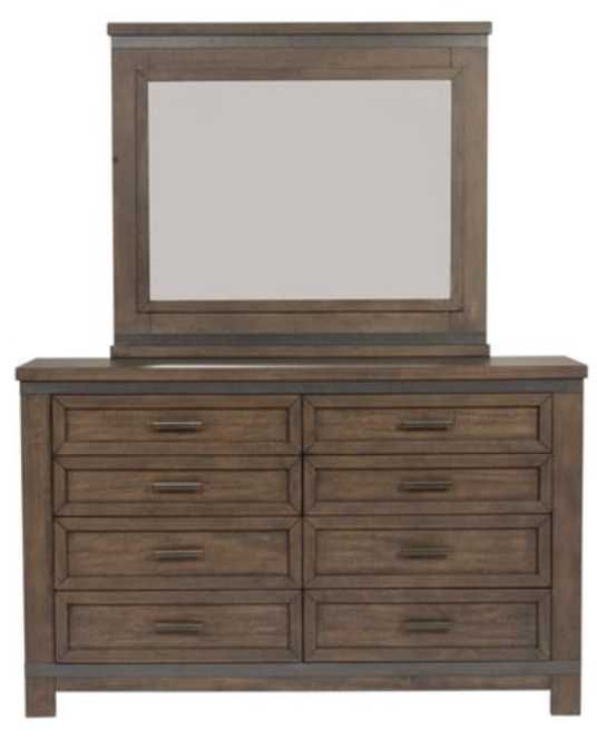 Liberty Thornwood Hills Bedroom King Two Sided Storage Bed, Dresser, and Mirror Collection 2