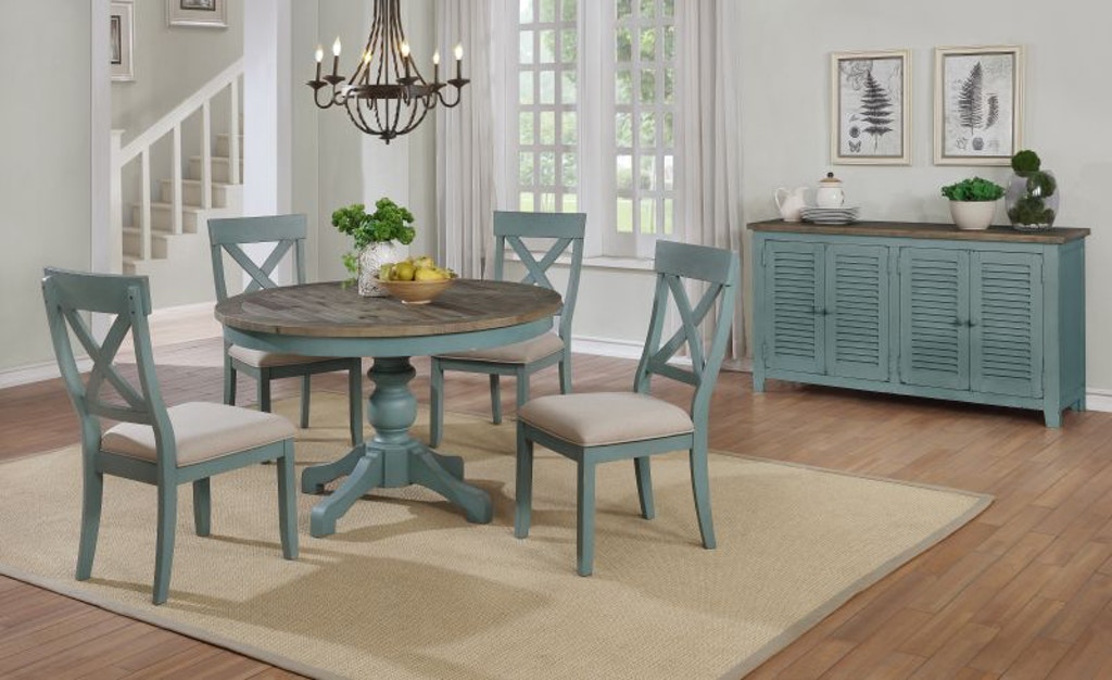 robins egg farmhouse table dining set