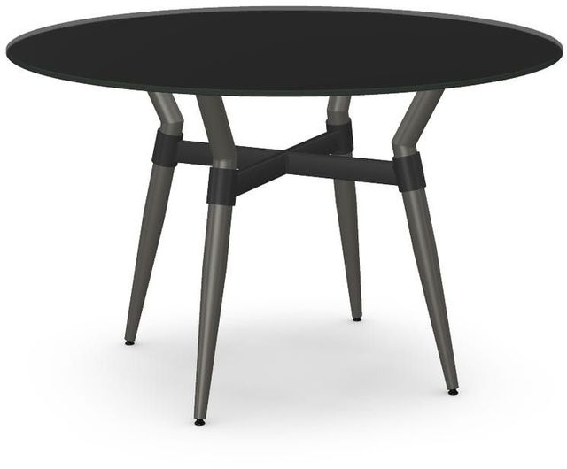 Amisco Link Black Glass Round Table
