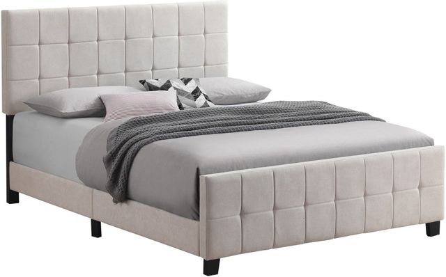 Coaster® Fairfield Beige Queen Upholstered Panel Bed