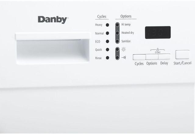 Danby® 18" Black with Stainless Steel Built In Dishwasher 8