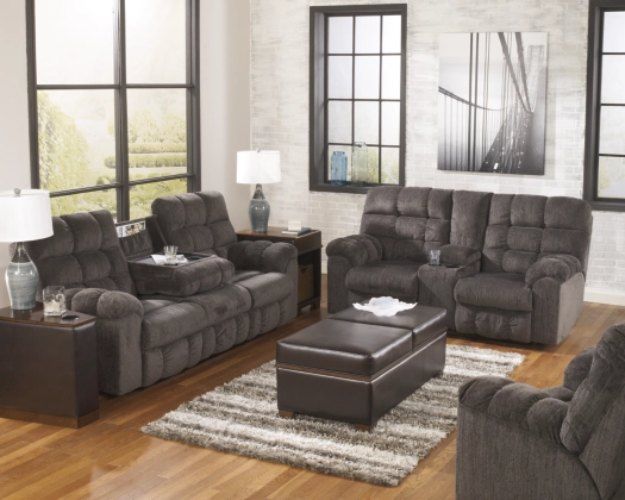 Signature Design by Ashley® Acieona 3-Piece Slate Reclining Living Room Seating Set 4