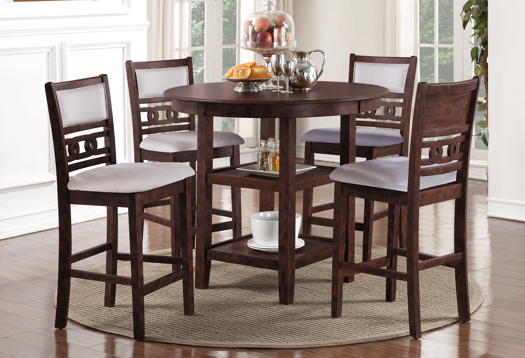 New Classic® Gia 5 Piece Cherry Counter Table Set