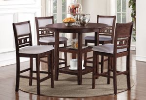 New Classic® Home Furnishings Gia 5-Piece Cherry Counter Height Table Set