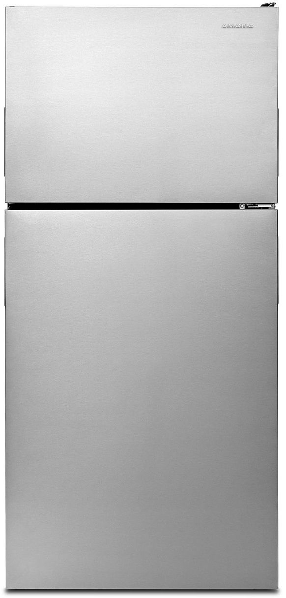 Amana® 18.15 Cu. Ft. Monochromatic Stainless Steel Top Freezer Refrigerator