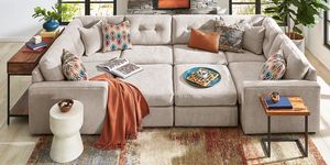 ModularOne Beige 8 Piece Sectional with 2 Ottomans