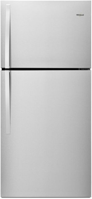 Whirlpool® 19.2 Cu. Ft. Monochromatic Stainless Steel Top Freezer Refrigerator