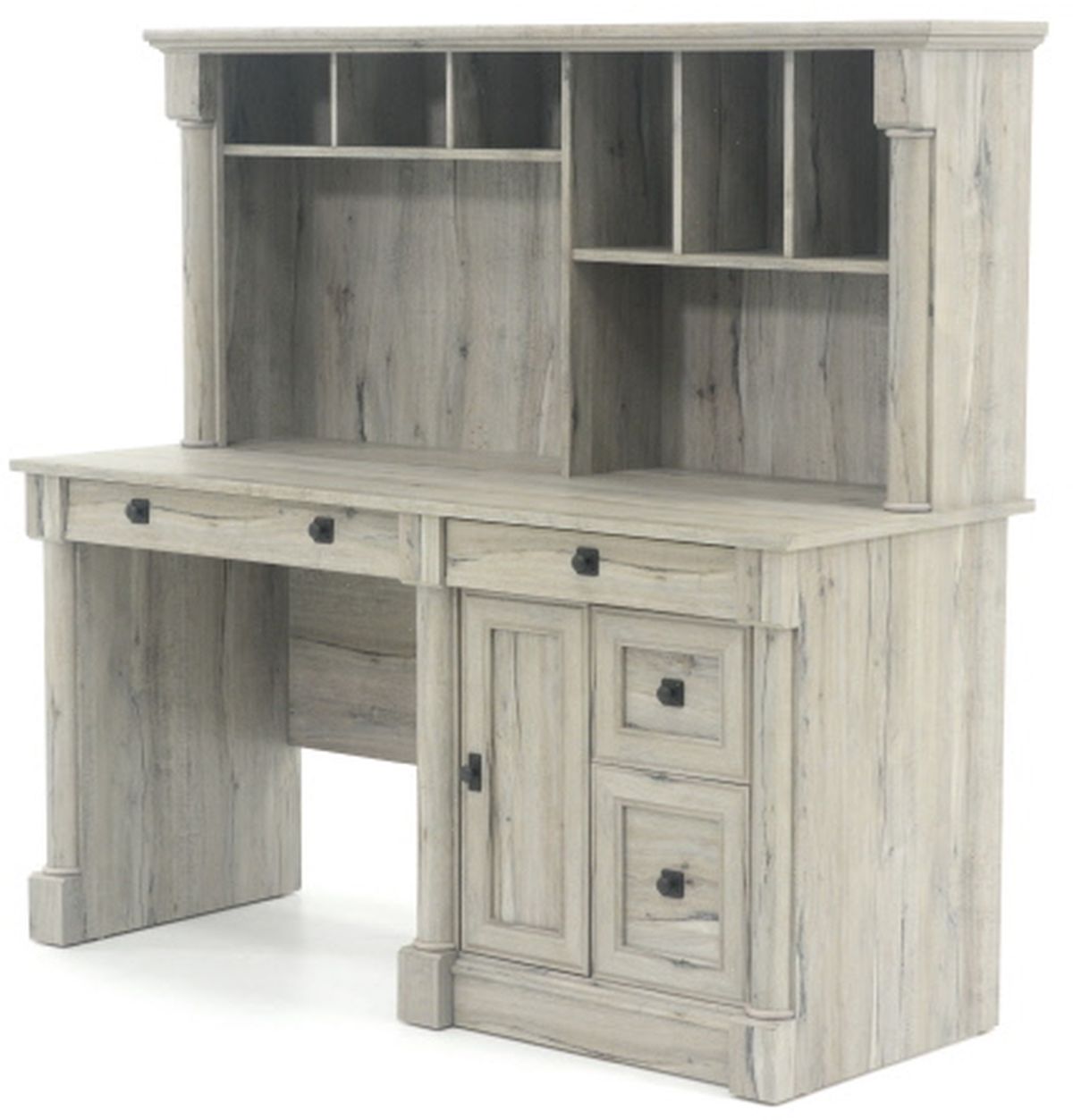 Sauder® Palladia Split Oak Computer Desk With Hutch | Economy Furniture