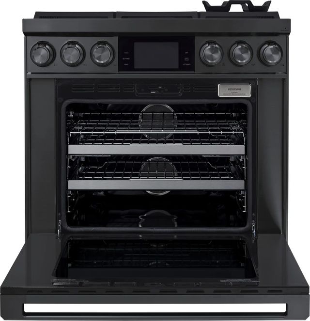 Dacor® Contemporary 36" Graphite Stainless Steel Pro Dual Fuel Steam Range 1