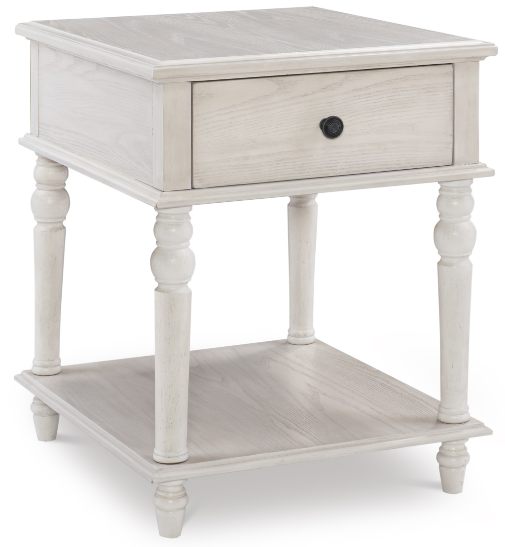 distressed white small table