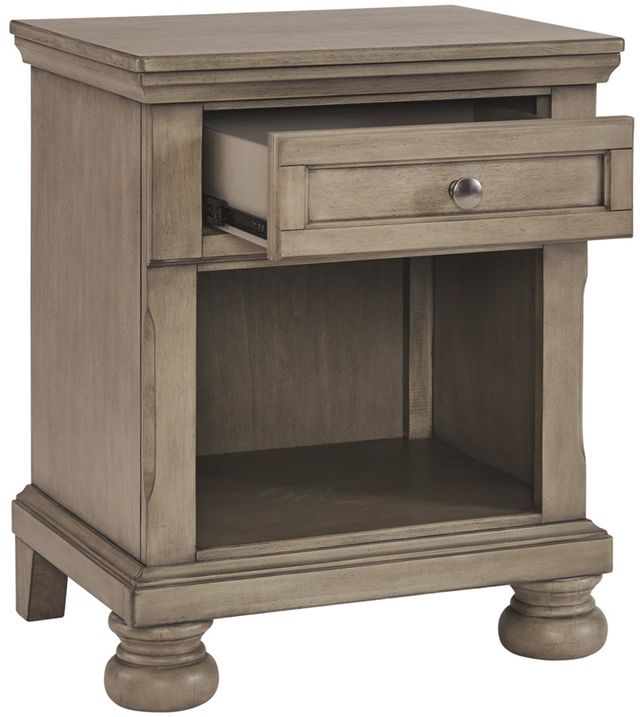 Signature Design by Ashley® Lettner Light Gray Nightstand-3