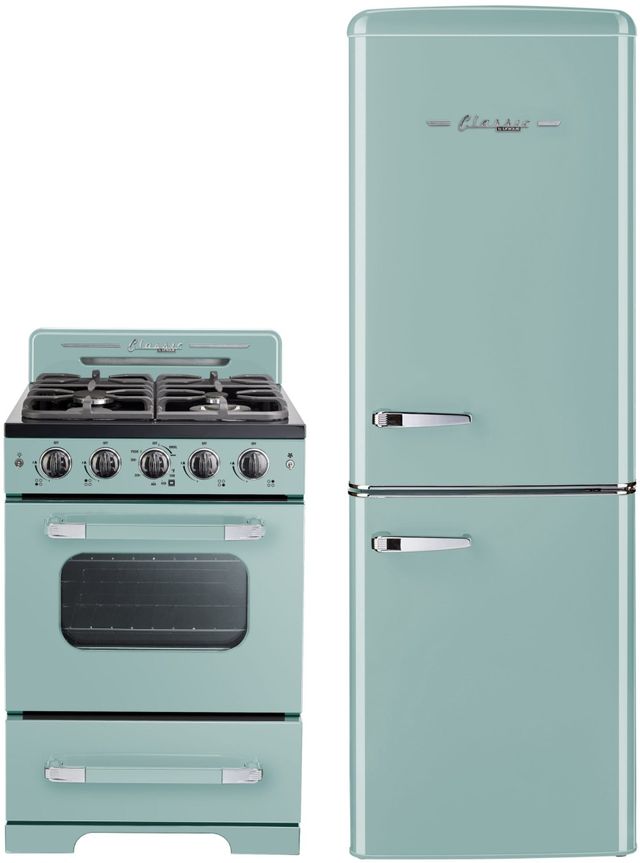 Unique Appliances Classic Retro 24 in. in Ocean Mist Turquoise Top Control Dishwasher with Stainless Steel Tub and 3rd Rack