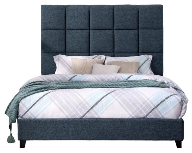 Legends Home Bridger Endurance Denim Upholstered Panel Bed | Lichti's ...