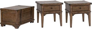 Liberty Aspen Skies 3-Piece Weathered Brown Table Set