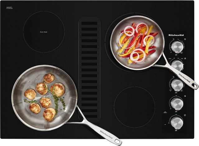 KitchenAid® 30" Stainless Steel Electric Downdraft Cooktop 7