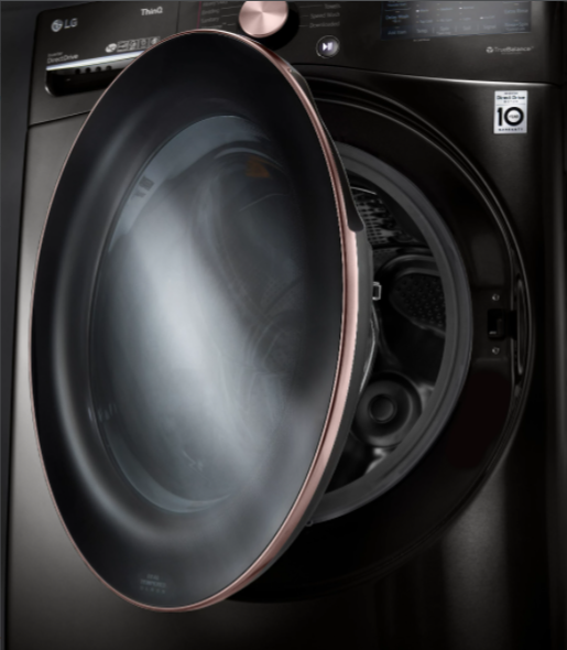 LG Black Stainless Steel Front Load Laundry Pair 6