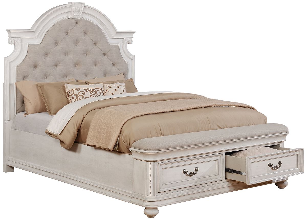 Avalon Furniture B162 White Queen Storage Bed