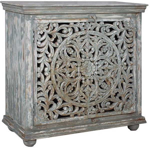 Crestview Collection Bengal Manor Gray Cabinet