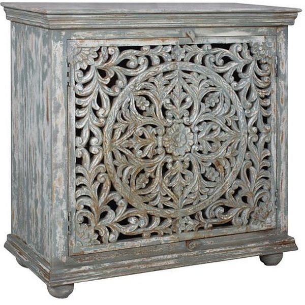Crestview Collection Bengal Manor Gray Cabinet-0