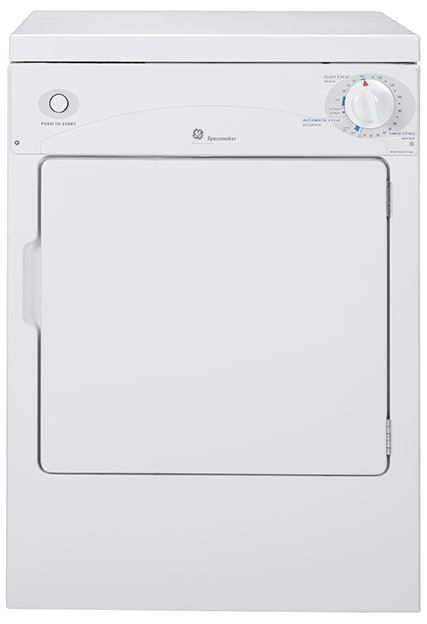 GE® 3.6 Cu. Ft. White Compact Electric Dryer