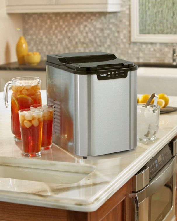 Danby® Black and Stainless Steel Ice Maker-1
